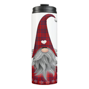 Niedlicher Weihnachtself Gnome Thermosbecher