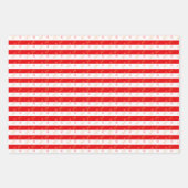 Niedlicher Weihnachtself, Herz & Rot und Weiße Str Geschenkpapier Set (Vorderseite 3)