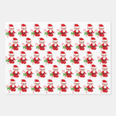 Niedlicher Weihnachtself, Herz & Rot und Weiße Str Geschenkpapier Set (Vorderseite 2)