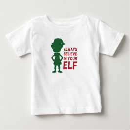 Niedlicher Weihnachtself Holiday Gedeckter Sonnenp Baby T-shirt
