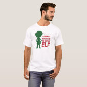 Niedlicher Weihnachtself Holiday Gedeckter Sonnenp T-Shirt (Vorne ganz)