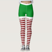 Niedlicher Weihnachtself Leggings (Vorderseite)