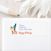 Niedlicher Weihnachtself mit Lampe, glückliche Fer (Insitu)