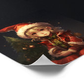 Niedlicher Weihnachtself Poster (Ecke)