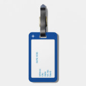 Niedlicher Weihnachtself & Stern in Royal Blue Gepäckanhänger (Rückseite vertikal)