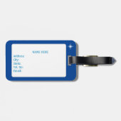 Niedlicher Weihnachtself & Stern in Royal Blue Gepäckanhänger (Rückseite horizontal)