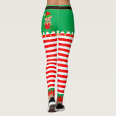 Niedlicher Weihnachtself und Goldbröllchen Leggings (Rückseite)