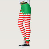 Niedlicher Weihnachtself und Goldbröllchen Leggings (Links)