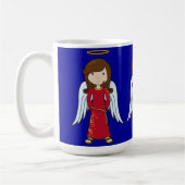 Niedlicher Weihnachtsengel mit roter Robe Kaffeetasse (Links)