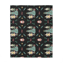 Niedlicher Weihnachtsernährstoff auf schwarzem Hin