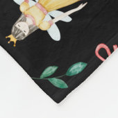 Niedlicher Weihnachtsernährstoff auf schwarzem Hin Fleecedecke (Ecke)