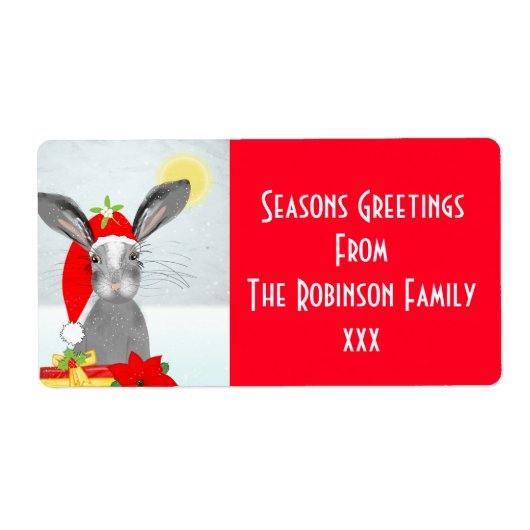 Niedlicher Weihnachtsfeiertag Bunny Rabbit bearbei (Vorne)