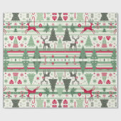 Niedlicher Weihnachtsfeiertag - Feierliches Muster Geschenkpapier (Flach)