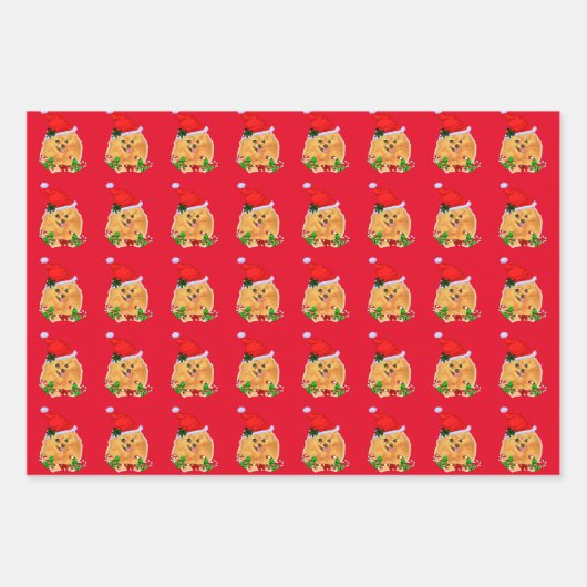 Niedlicher Weihnachtsfeiertag Geschenkpapier Set (Vorderseite)