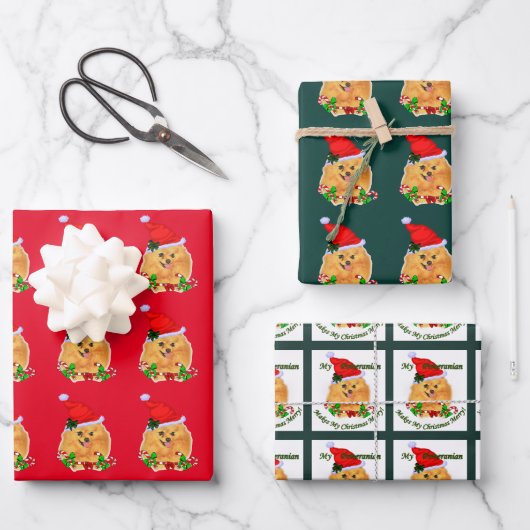 Niedlicher Weihnachtsfeiertag Geschenkpapier Set (Vorderseite)