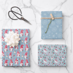 Niedlicher Weihnachtsfeiertag Geschenkpapier Set