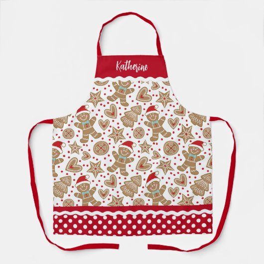 Niedlicher Weihnachtsfeiertag Gingerbread Schürze (Vorderseite)