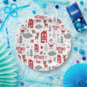 Niedlicher Weihnachtsfeiertag im Weihnachtsmann Pappteller (Party)