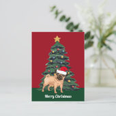 Niedlicher Weihnachtsfeiertag in der Weihnachtsman Postkarte (Stehend Vorderseite)