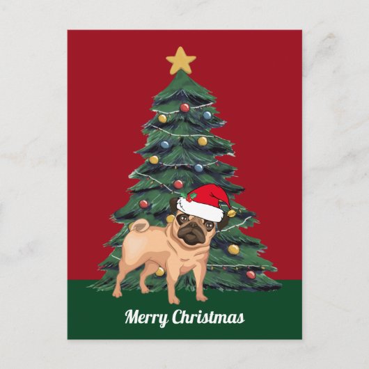 Niedlicher Weihnachtsfeiertag in der Weihnachtsman Postkarte (Vorderseite)