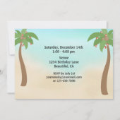 Niedlicher Weihnachtsfeiertag in Santa Beach Einladung (Rückseite)
