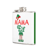 Niedlicher Weihnachtsfeiertag Mama Elf Flachmann (Links)