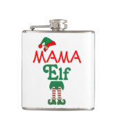 Niedlicher Weihnachtsfeiertag Mama Elf Flachmann (Vorderseite)