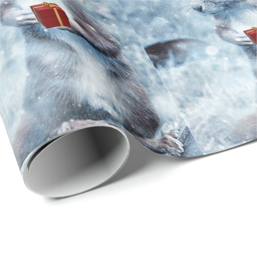 Niedlicher Weihnachtsfeiertag oder Geschenkpapier (Rolleneckpunkt)