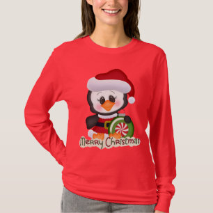 Niedlicher Weihnachtsfeiertag Penguin-T - Shirt