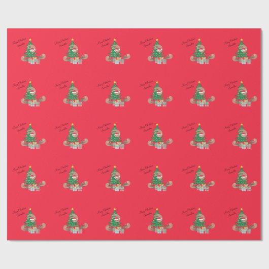 Niedlicher Weihnachtsfeiertag Personalisiert Geschenkpapier (Flach)