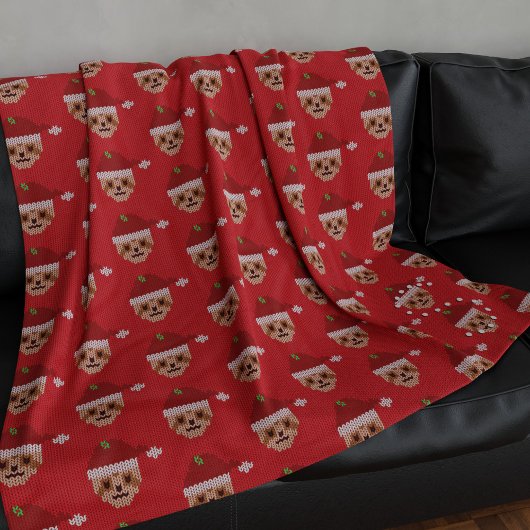 Niedlicher Weihnachtsfeiertag Red Fleece Blanket