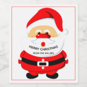 Niedlicher Weihnachtsfeiertag Rot Weinetikett (Einzelnes Label)