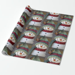 Niedlicher Weihnachtsfeiertag - Snowman Wrapping P Geschenkpapier