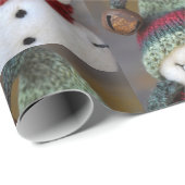 Niedlicher Weihnachtsfeiertag - Snowman Wrapping P Geschenkpapier (Rolleneckpunkt)