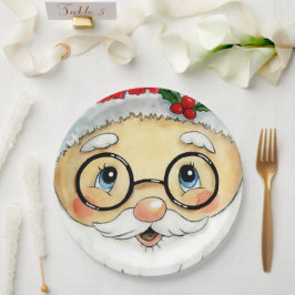 Niedlicher Weihnachtsfeiertag Wasserfarbe Weihnach Pappteller