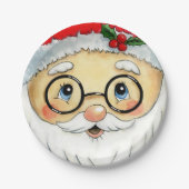 Niedlicher Weihnachtsfeiertag Wasserfarbe Weihnach Pappteller (Vorderseite)