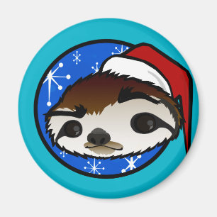 NIEDLICHER WEIHNACHTSfeiertagsloth-RUNDER MAGNET