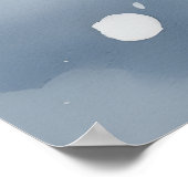 Niedlicher Weihnachtsferien Hund in Weihnachtsmann Poster (Ecke)