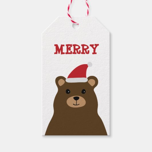 Niedlicher Weihnachtsfest, Feiertag Geschenkanhänger (Vorderseite)