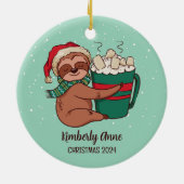 Niedlicher Weihnachtsfest Keramik Ornament (Hinten)