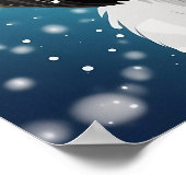 Niedlicher Weihnachtsfest Shih Tzu Dog mit Weihnac Poster (Ecke)