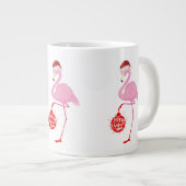 Niedlicher Weihnachtsflamingo Jumbo-Tasse (Vorderseite Rechts)