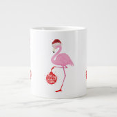 Niedlicher Weihnachtsflamingo Jumbo-Tasse (Vorderseite)
