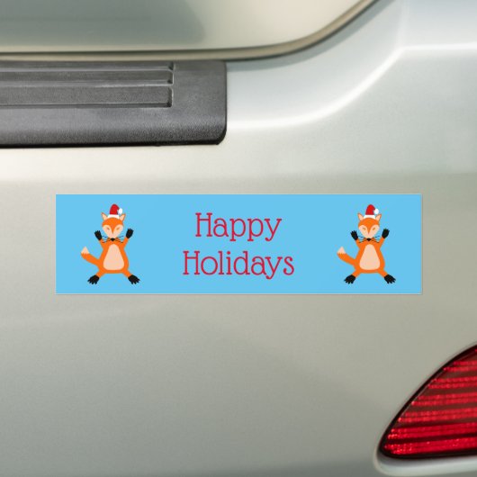 Niedlicher Weihnachtsfox Custom Autoaufkleber (Auf Auto)
