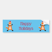 Niedlicher Weihnachtsfox Custom Autoaufkleber (Vorne)