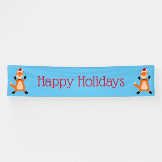 Niedlicher Weihnachtsfox Custom Banner (Horizontal)