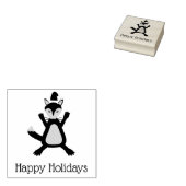 Niedlicher Weihnachtsfox Custom Gummistempel (Stempel)