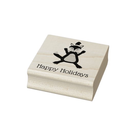 Niedlicher Weihnachtsfox Custom Gummistempel (Stempel)
