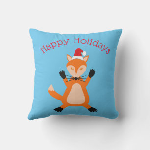 Niedlicher Weihnachtsfox Custom Kissen