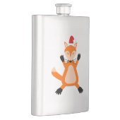 Niedlicher Weihnachtsfox Flachmann (Rechts)
